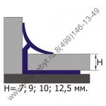 Профиль угловой для плитки внутренний (однотонный/мрамор)